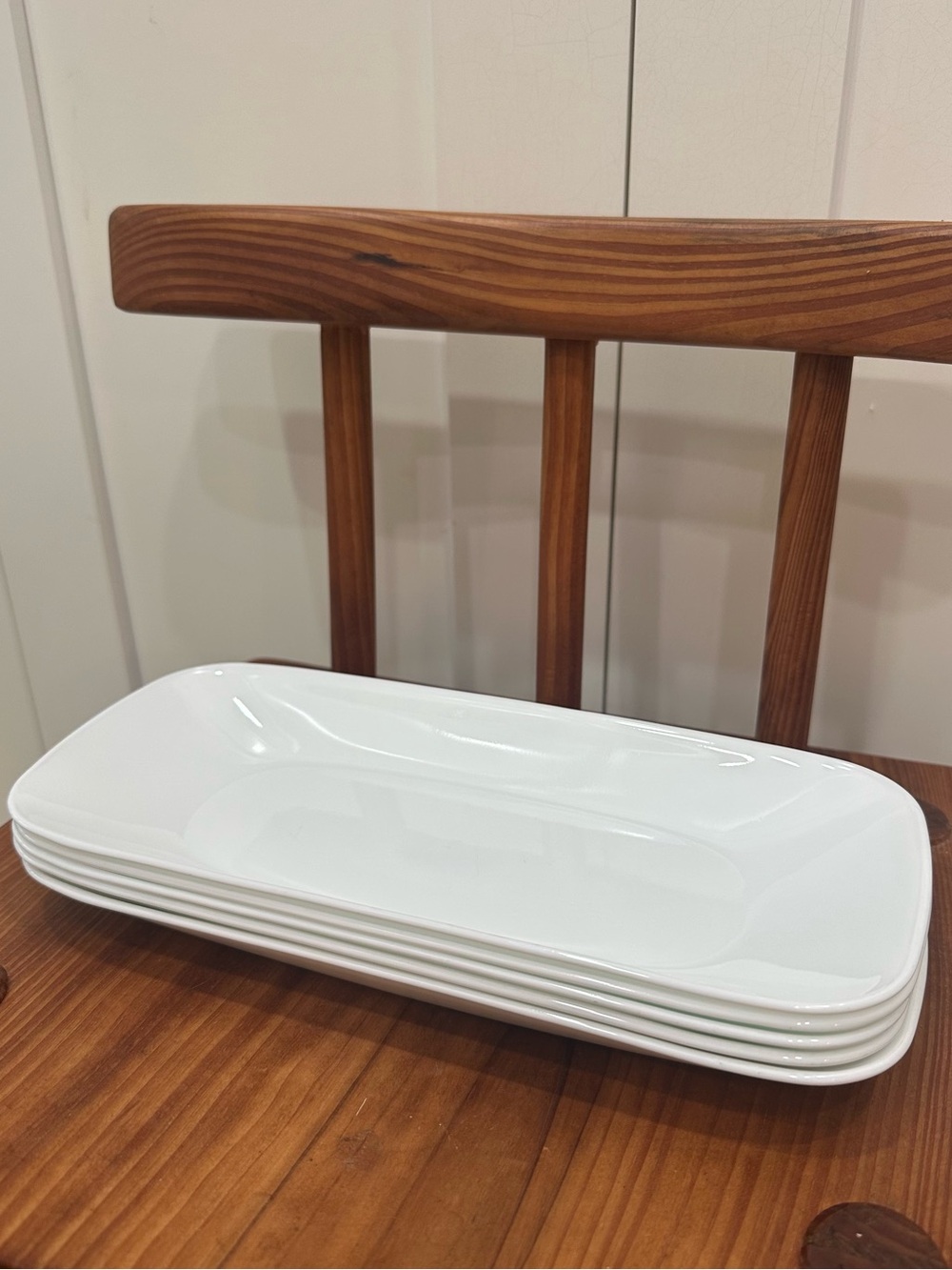 Set of 5 Corelle USA Winter Frost White Appetizer Plate Tray